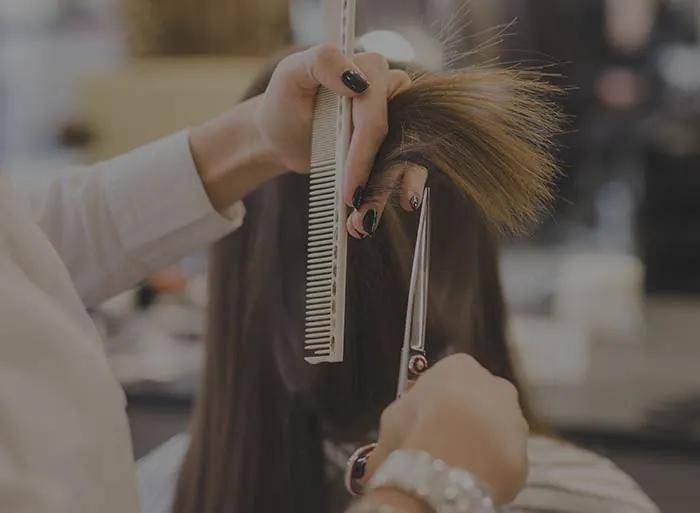 Servicio de peluquería en el salón